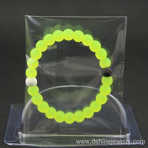 High Stretch Funny Mixed Color Small Silicone Bead Bracelet